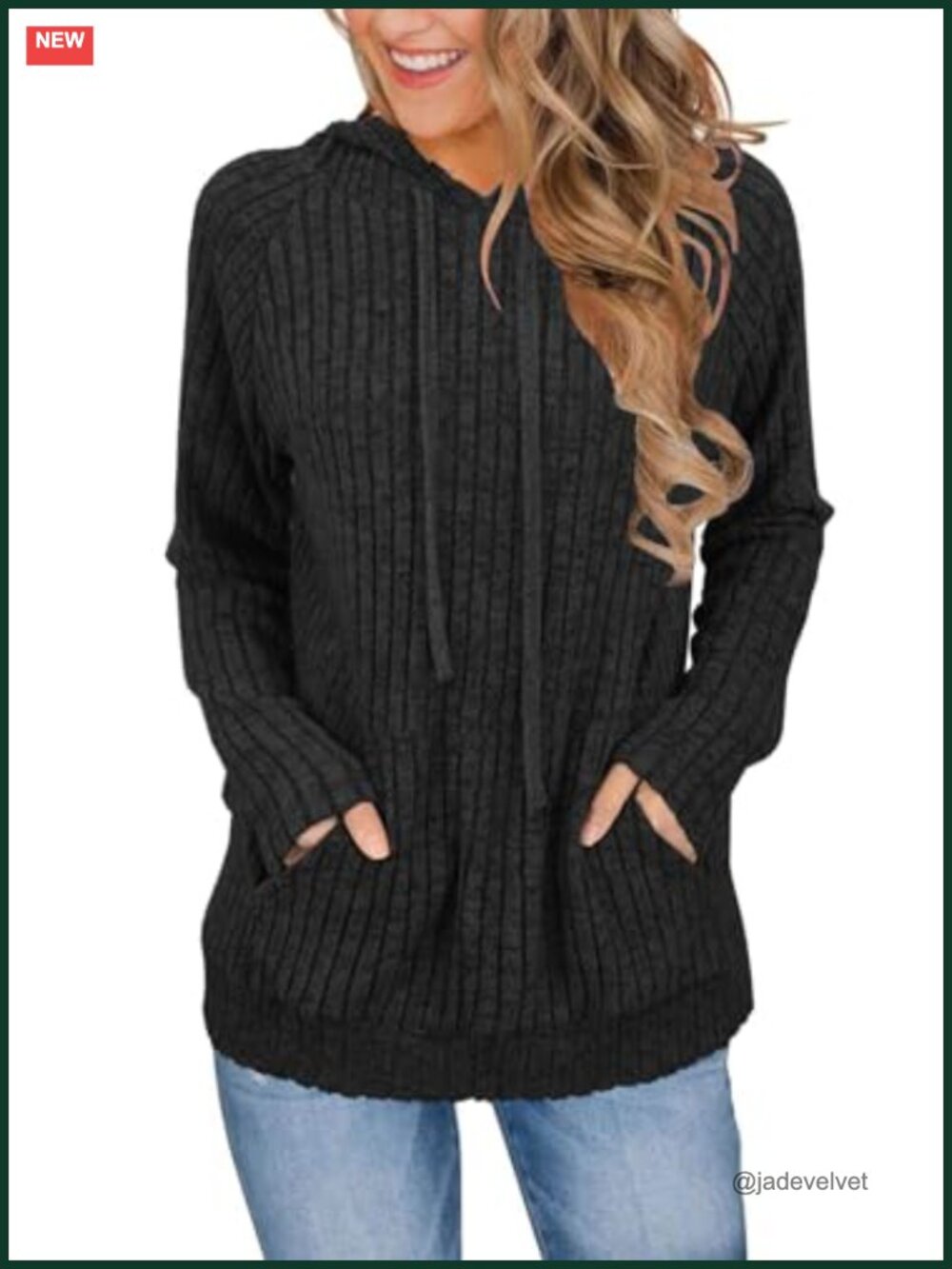 JomeDesign Women's Long Sleeve Hooded Pullover Sweater